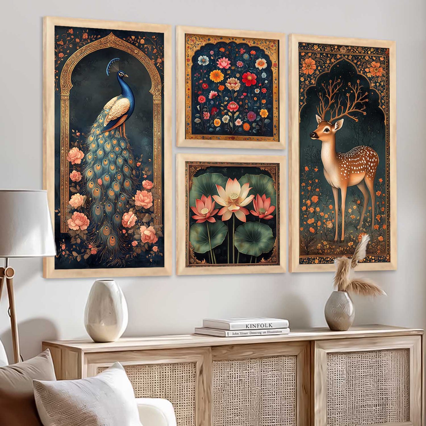 kotart Traditional Art Wall Painting Home Decoration With Frame For Living Room Hotel Wall painting