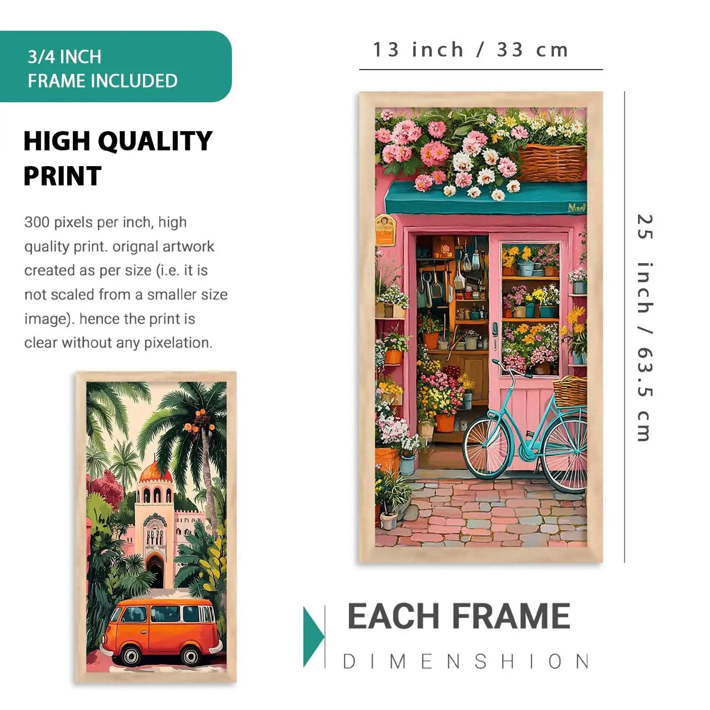 kotart Painting Modern City view Wall Art Home Decoration Paintings With Frame For Living Room Bed Room Hotel Wall Decor