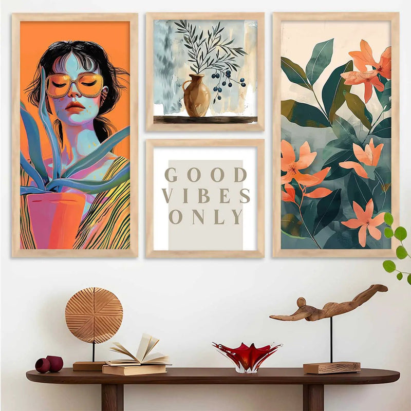 kotart Decorative Modern Big Size Wall Art Print With Frame Abstract Paintings For Living Room Bed Room Hotel Wall Painting