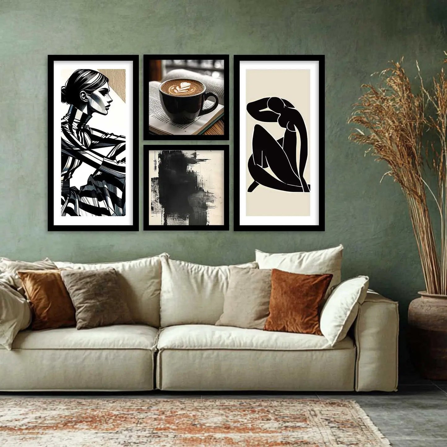 kotart Decorative Modern Big Size Wall Art Home Dacor Abstract Painting poster With Frame For Living Room Bed Room Hotel Wall Decor