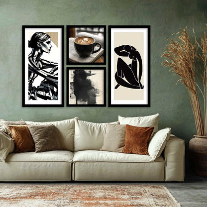 kotart Decorative Modern Big Size Wall Art Home Dacor Abstract Painting poster With Frame For Living Room Bed Room Hotel Wall Decor