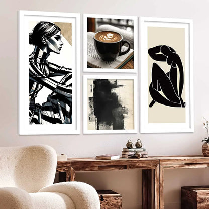 kotart Decorative Modern Big Size Wall Art Home Dacor Abstract Painting poster With Frame For Living Room Bed Room Hotel Wall Decor