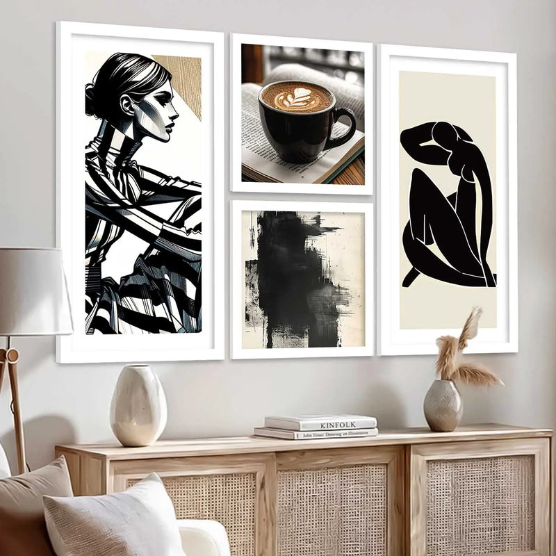 kotart Decorative Modern Big Size Wall Art Home Dacor Abstract Painting poster With Frame For Living Room Bed Room Hotel Wall Decor