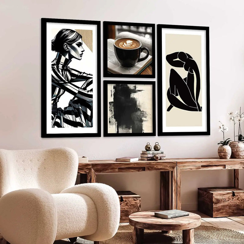 kotart Decorative Modern Big Size Wall Art Home Dacor Abstract Painting poster With Frame For Living Room Bed Room Hotel Wall Decor