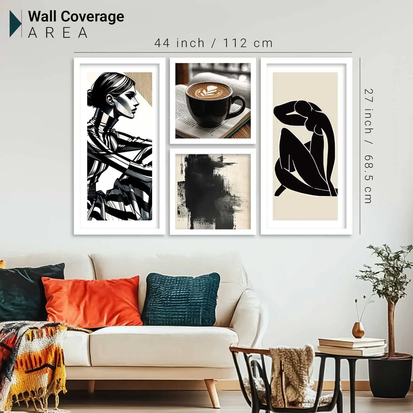 kotart Decorative Modern Big Size Wall Art Home Dacor Abstract Painting poster With Frame For Living Room Bed Room Hotel Wall Decor