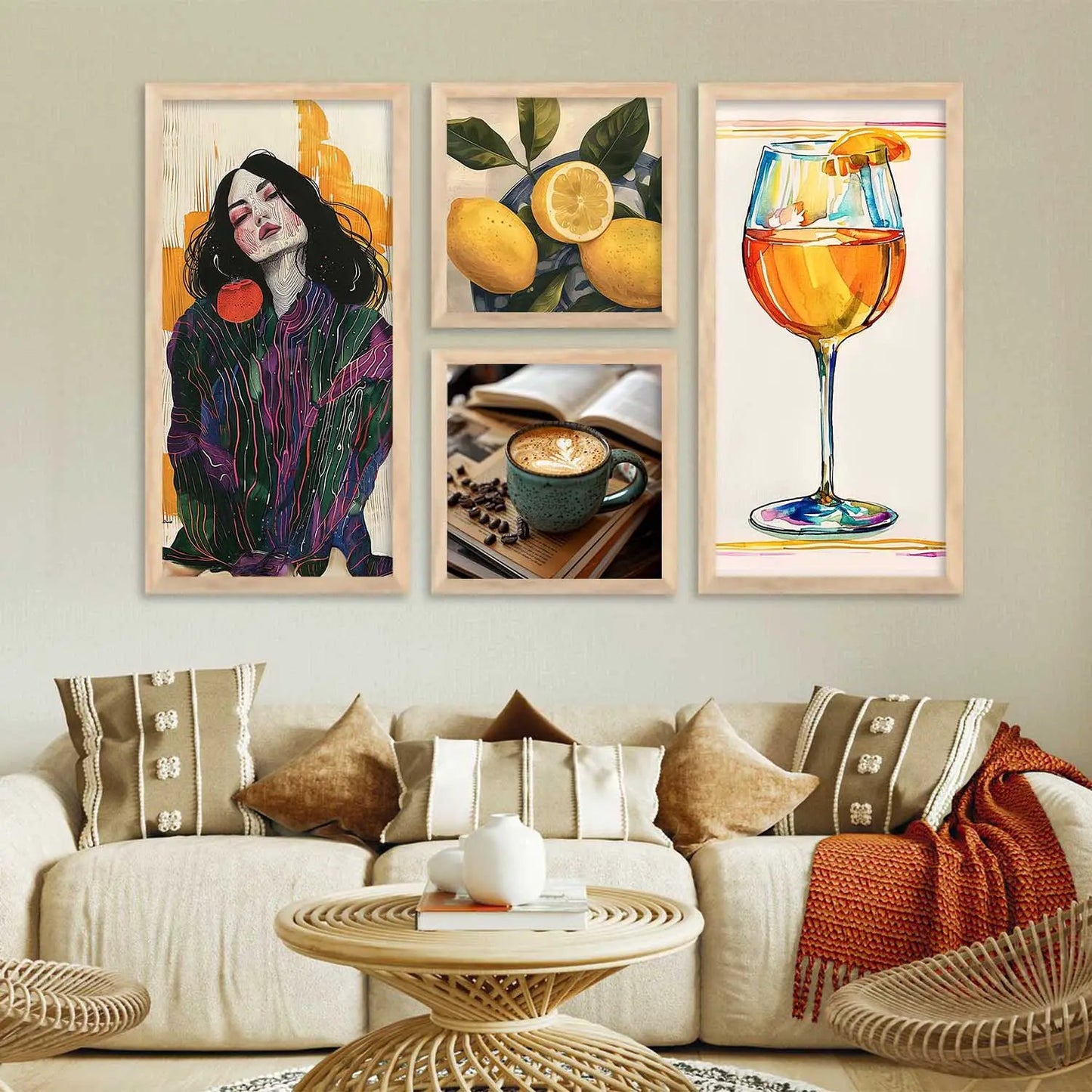 kotart Home Dacor Abstract Painting Decorative Modern Big Size Wall Art poster With Frame For Living Room wall painting