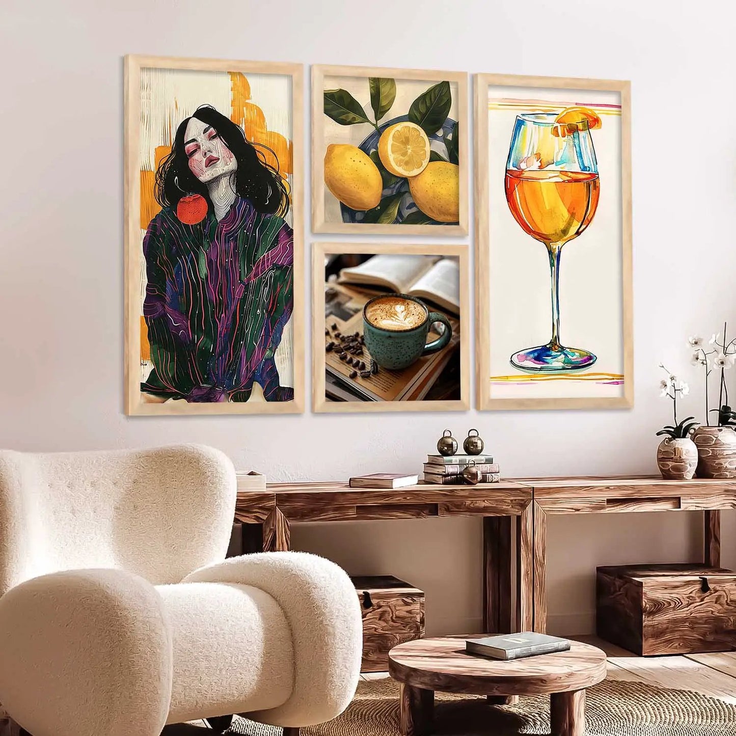 kotart Home Dacor Abstract Painting Decorative Modern Big Size Wall Art poster With Frame For Living Room wall painting