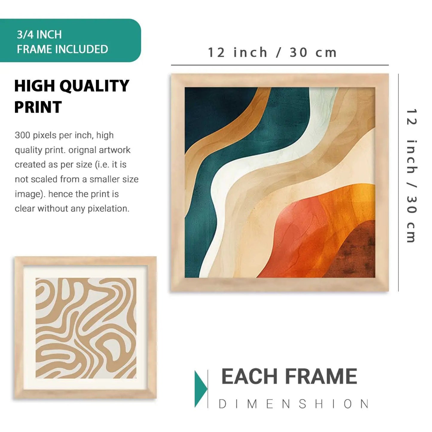kotart Decorative Modern Big Size Wall Art Home Dacor Abstract Painting poster With Frame For Living Room Bed Room wall painting
