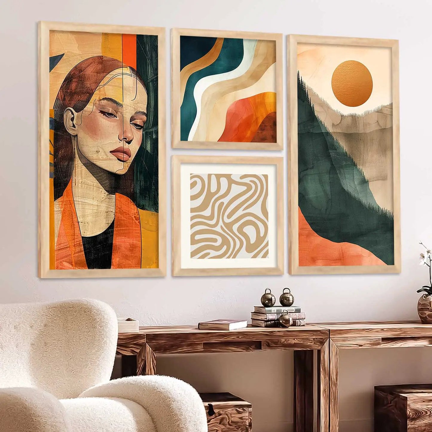 kotart Decorative Modern Big Size Wall Art Home Dacor Abstract Painting poster With Frame For Living Room Bed Room wall painting