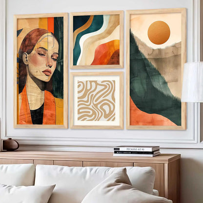 kotart Decorative Modern Big Size Wall Art Home Dacor Abstract Painting poster With Frame For Living Room Bed Room wall painting
