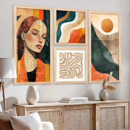 kotart Decorative Modern Big Size Wall Art Home Dacor Abstract Painting poster With Frame For Living Room Bed Room wall painting