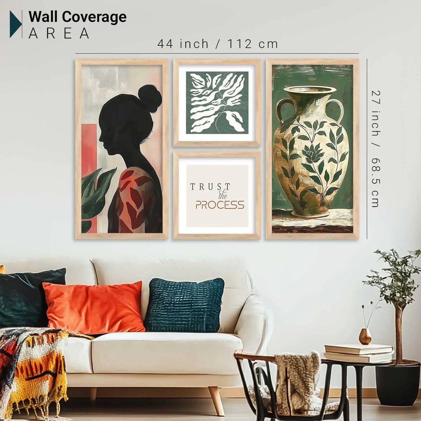 kotart Decorative Modern Big Size Wall Art Print With Frame Abstract Paintings For Living Room Wall painting