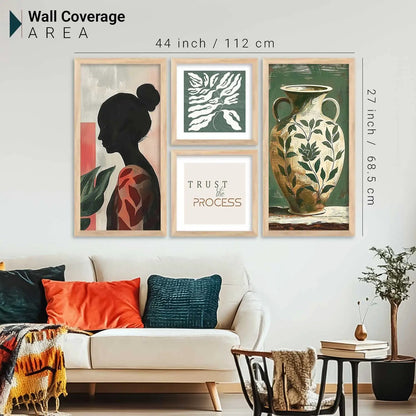 kotart Decorative Modern Big Size Wall Art Print With Frame Abstract Paintings For Living Room Wall painting