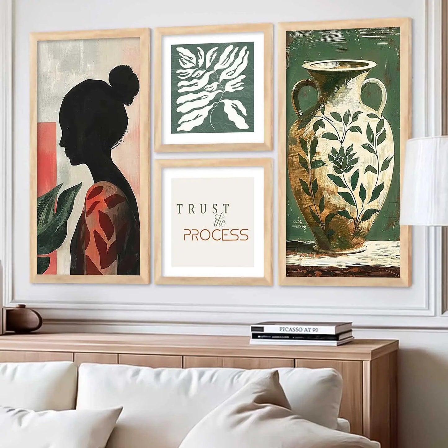 kotart Decorative Modern Big Size Wall Art Print With Frame Abstract Paintings For Living Room Wall painting