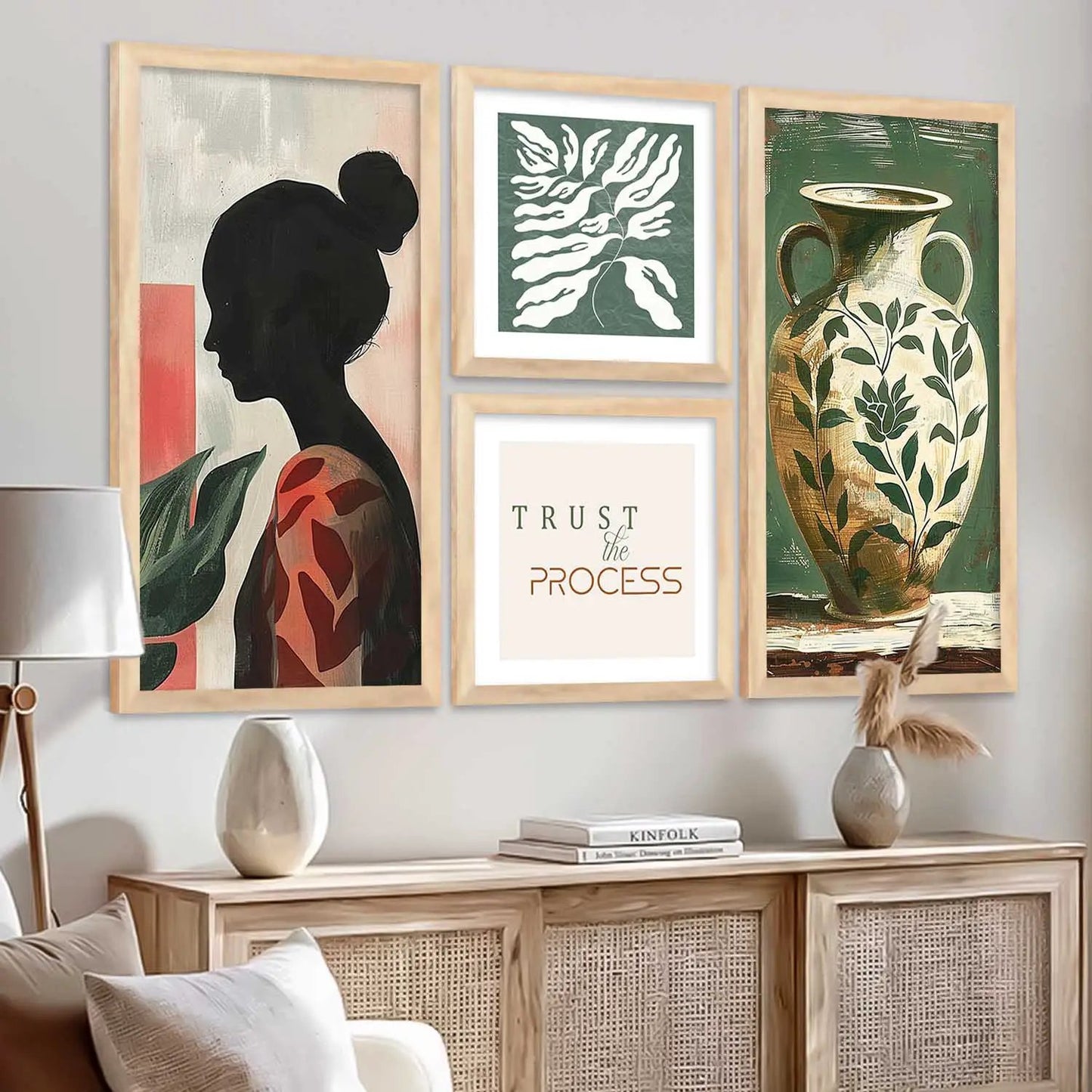 kotart Decorative Modern Big Size Wall Art Print With Frame Abstract Paintings For Living Room Wall painting