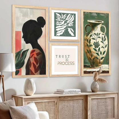 kotart Decorative Modern Big Size Wall Art Print With Frame Abstract Paintings For Living Room Wall painting