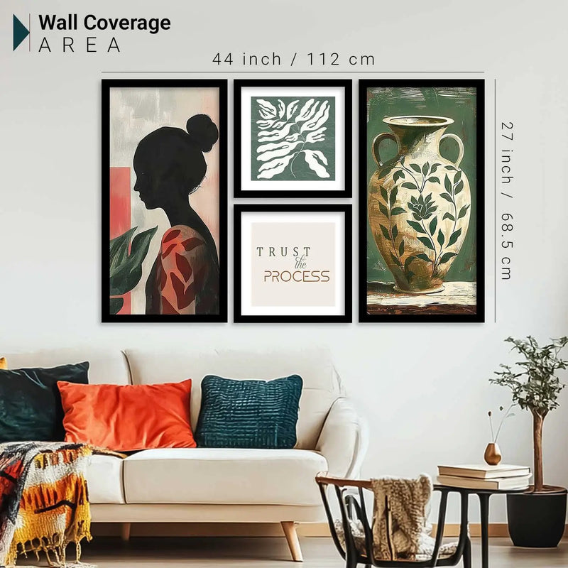 kotart Decorative Modern Big Size Wall Art Print With Frame Abstract Paintings For Living Room Bed Room Hotel Wall Decor
