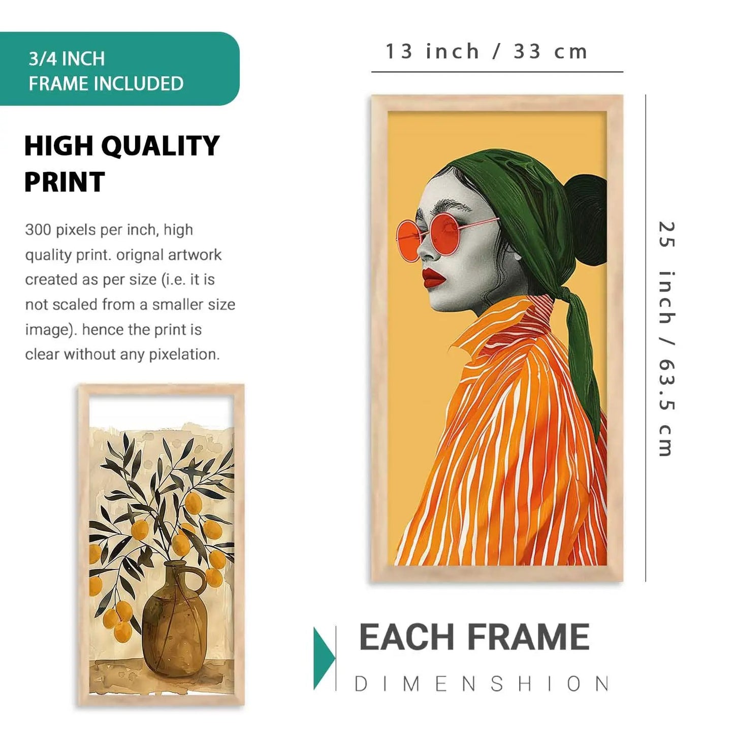 kotart Decorative Modern Wall Art Home Dacor Abstract Painting poster With Frame For Living Room Bed Room Hotel Wall Decor