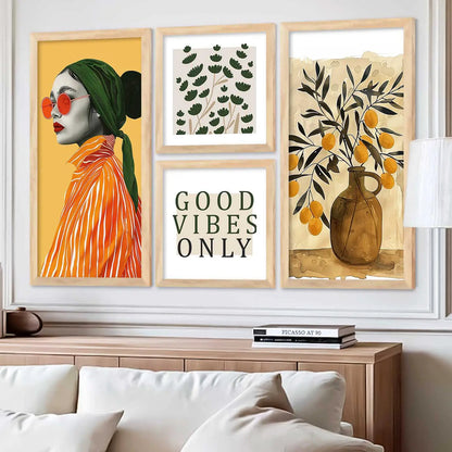 kotart Decorative Modern Wall Art Home Dacor Abstract Painting poster With Frame For Living Room Bed Room Hotel Wall Decor