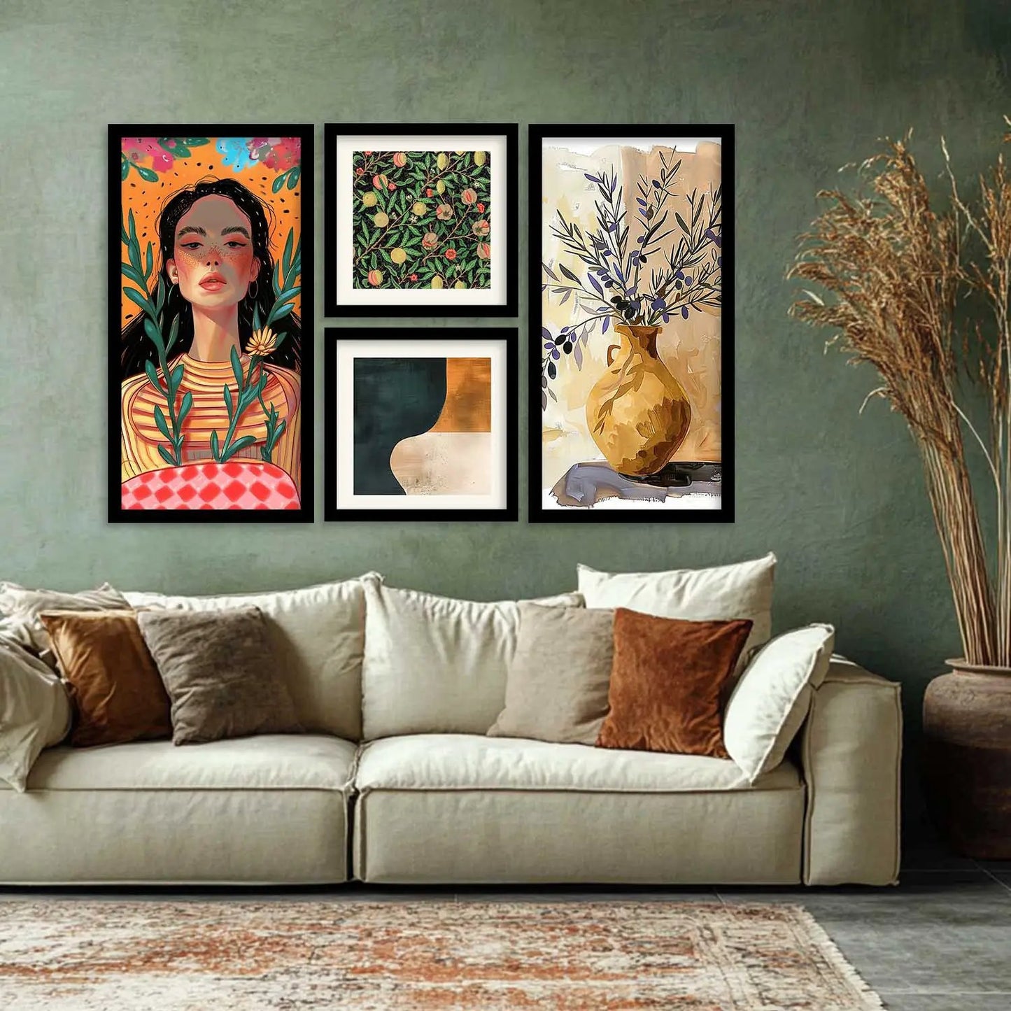 kotart Decorative Modern Big Size Wall Art Home Decor Abstract Painting poster With Frame For Living Room Bed Room Hotel Wall Decor