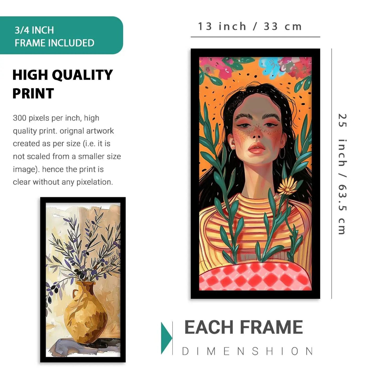 kotart Decorative Modern Big Size Wall Art Home Decor Abstract Painting poster With Frame For Living Room Bed Room Hotel Wall Decor