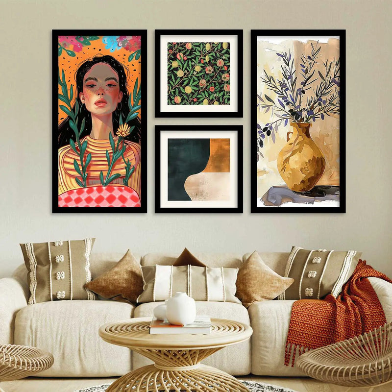 kotart Decorative Modern Big Size Wall Art Home Decor Abstract Painting poster With Frame For Living Room Bed Room Hotel Wall Decor
