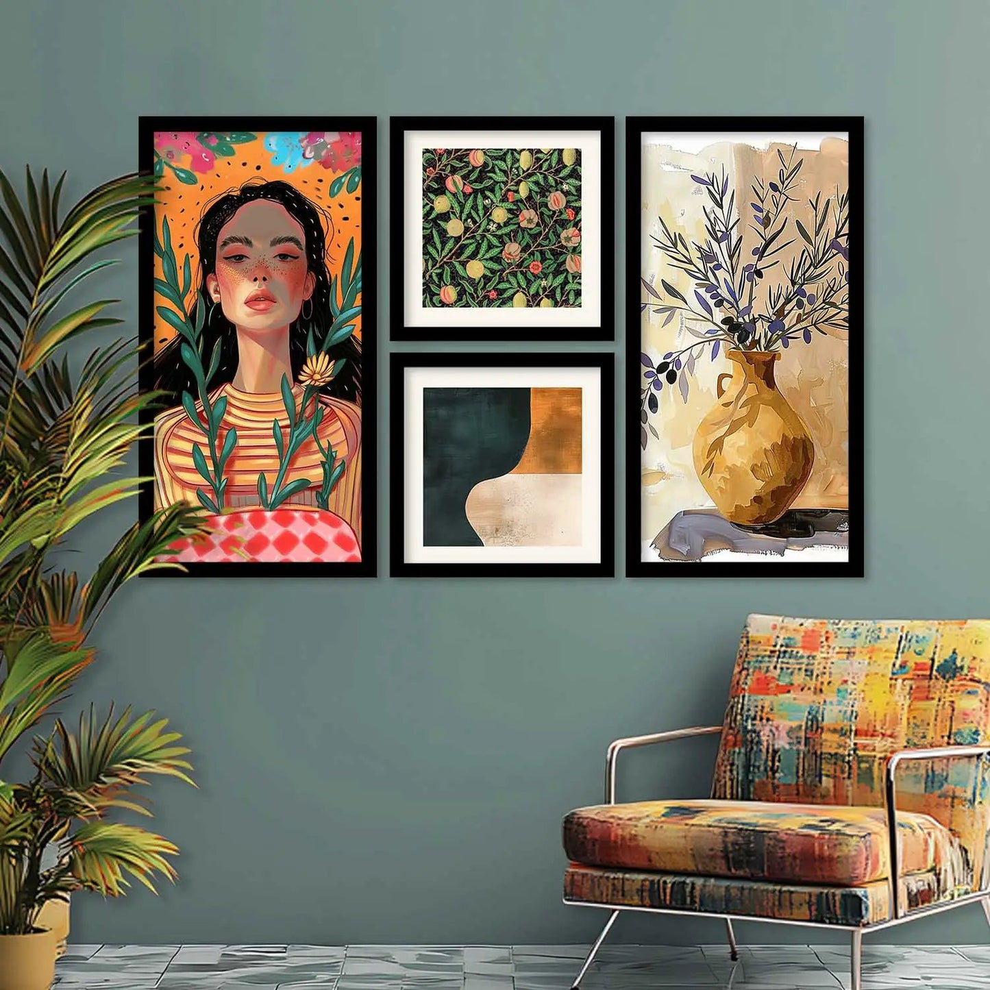 kotart Decorative Modern Big Size Wall Art Home Decor Abstract Painting poster With Frame For Living Room Bed Room Hotel Wall Decor