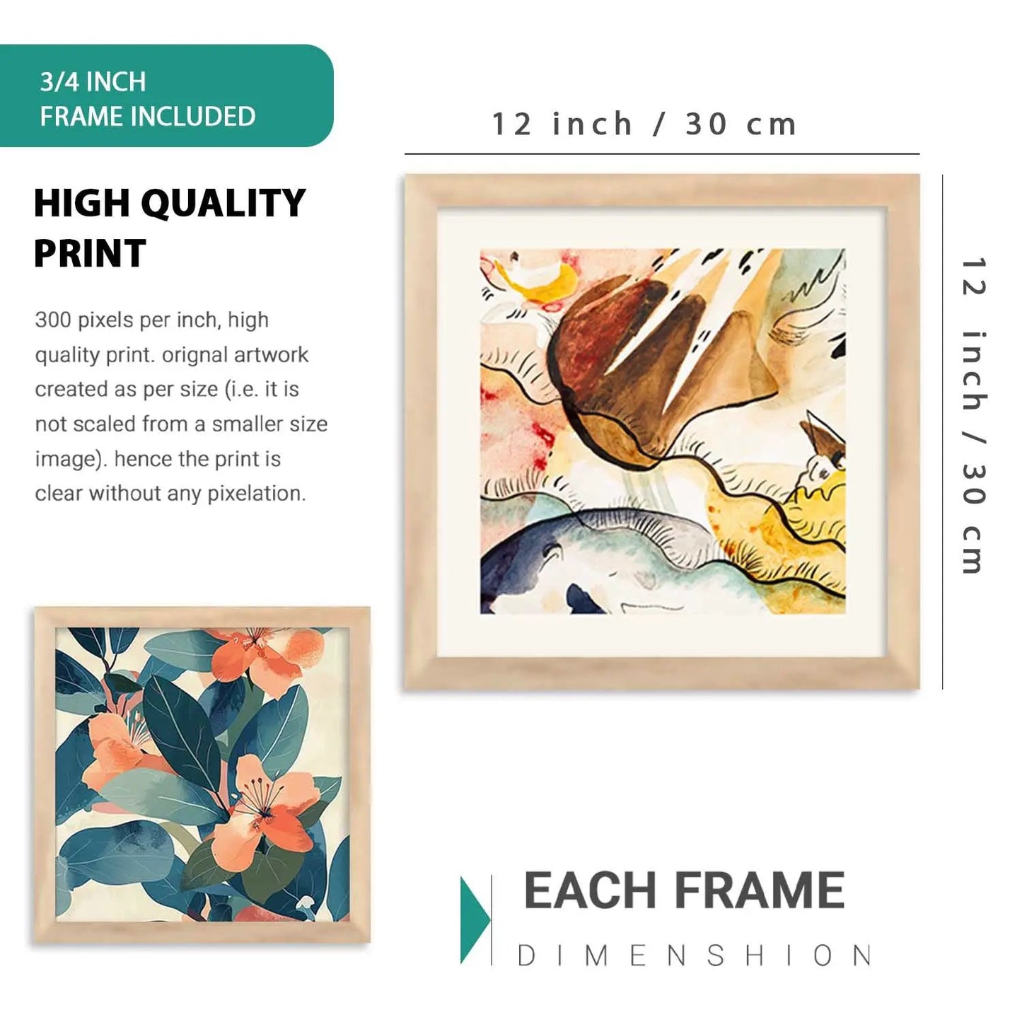 kotart Decorative Modern Wall Art Print With Frame Abstract Paintings For Living Room Bed Room Hotel Wall Decor