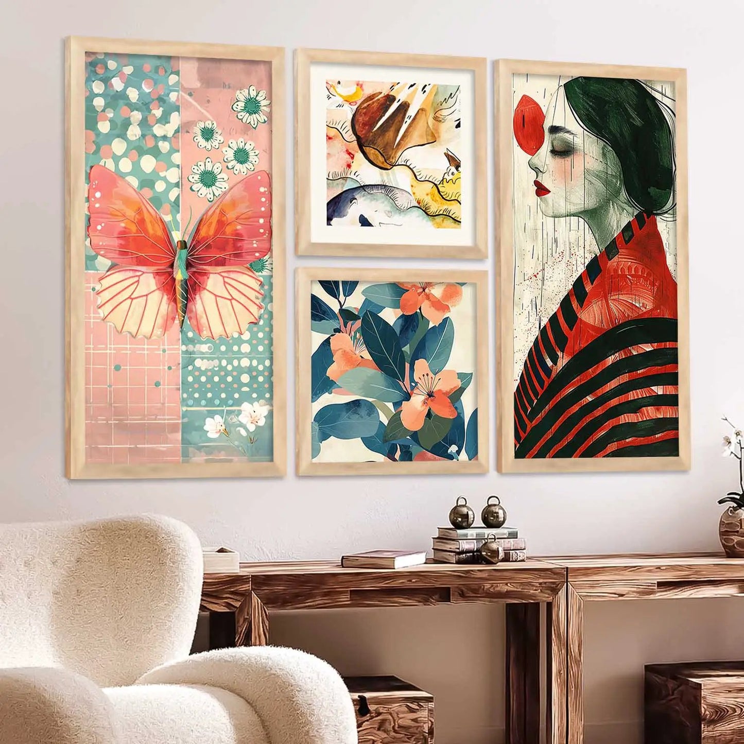 kotart Decorative Modern Wall Art Print With Frame Abstract Paintings For Living Room Bed Room Hotel Wall Decor