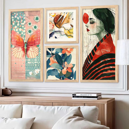 kotart Decorative Modern Wall Art Print With Frame Abstract Paintings For Living Room Bed Room Hotel Wall Decor