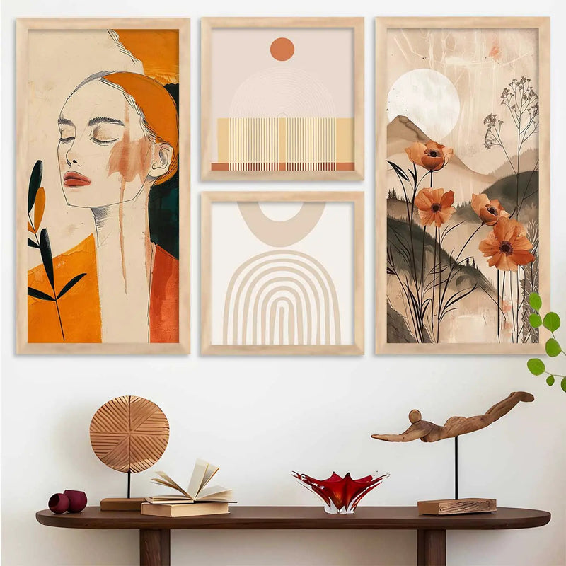 kotart Decorative Modern Wall Art Home Dacor Abstract Painting  With Frame For Living Room Bed Room