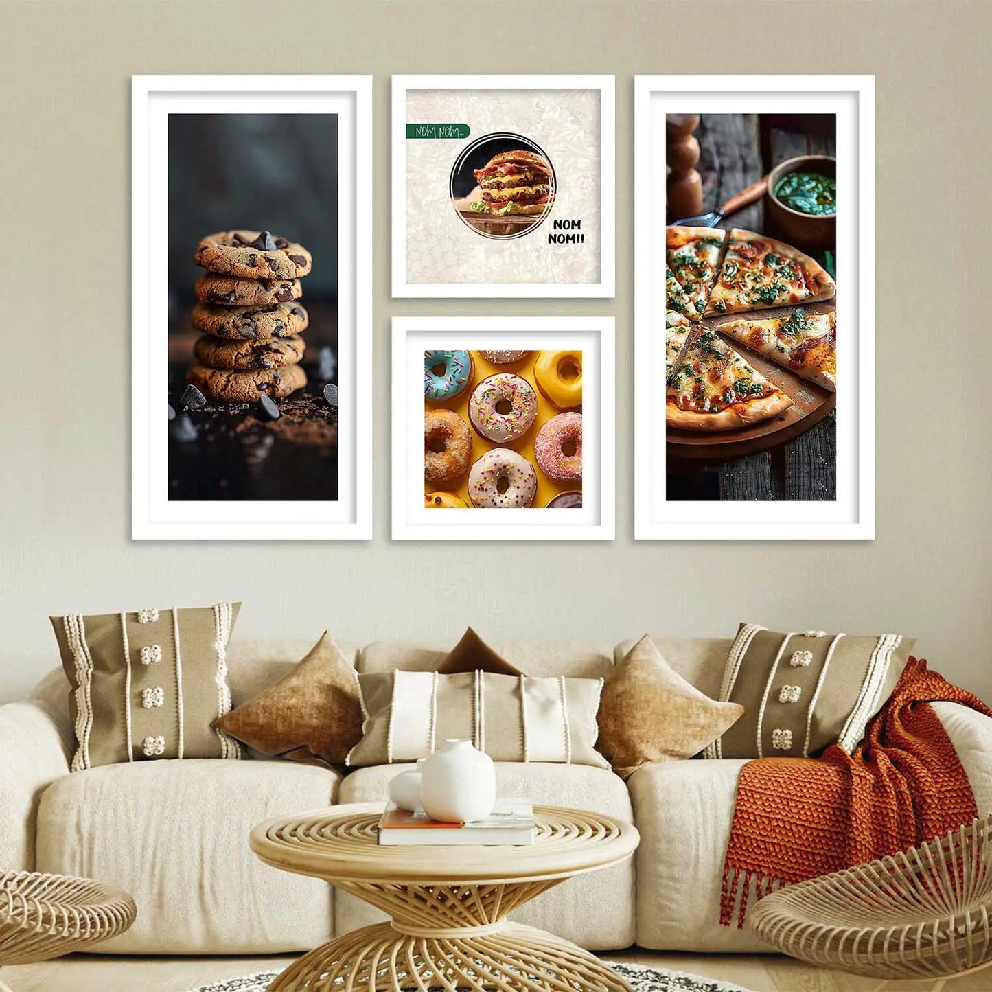kotart Decorative Modern Big Size Wall Art Print With Frame Abstract Paintings For Living Room Bed Room Hotel Wall Decor