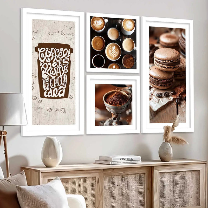 kotart Decorative Modern Big Size Wall Art Home Dacor Cafe Painting poster With Frame For Living Room Bed Room Hotel Wall Decor