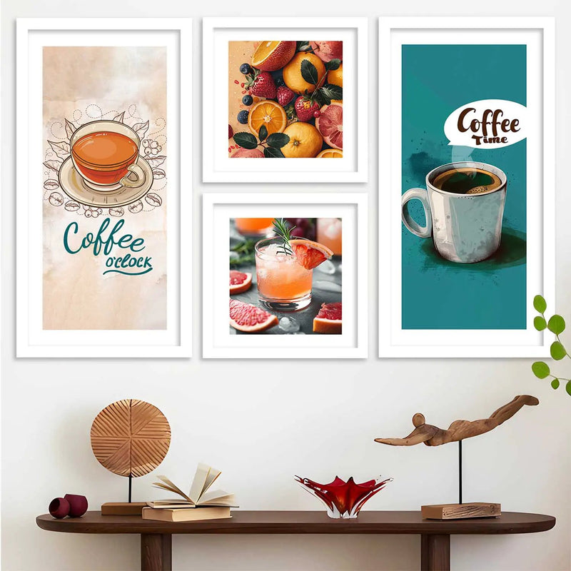 kotart Decorative Modern Big Size Wall Art Print With Frame Cafe Paintings For Living Room Bed Room Hotel Wall Decor