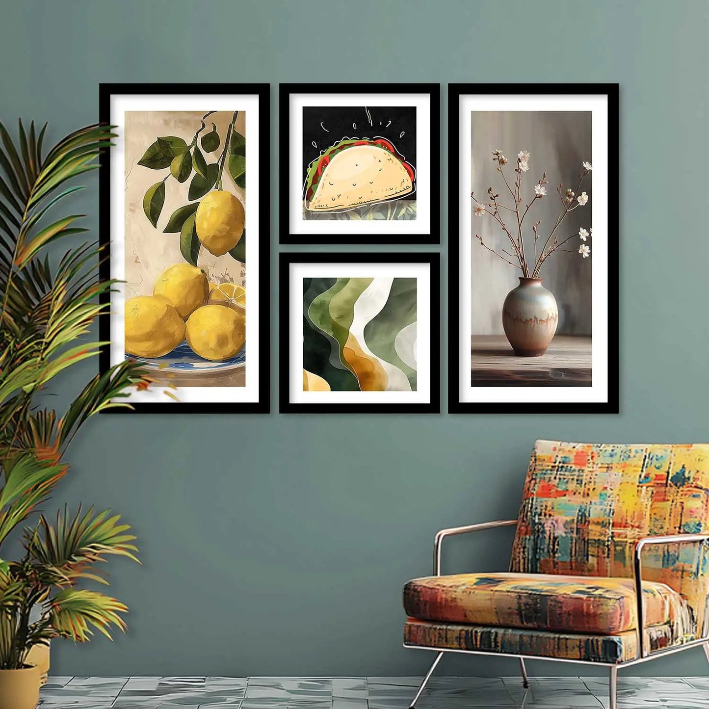 kotart Decorative Modern Big Size Wall Art Home Decor Abstract Painting poster With Frame For Living Room Bed Room Hotel Wall Decor
