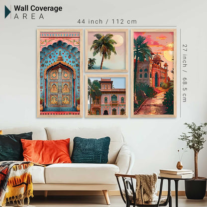 kotart Traditional Big Size Art Wall Painting Home Decoration With Frame For Bed Room Hotel Wall Decor