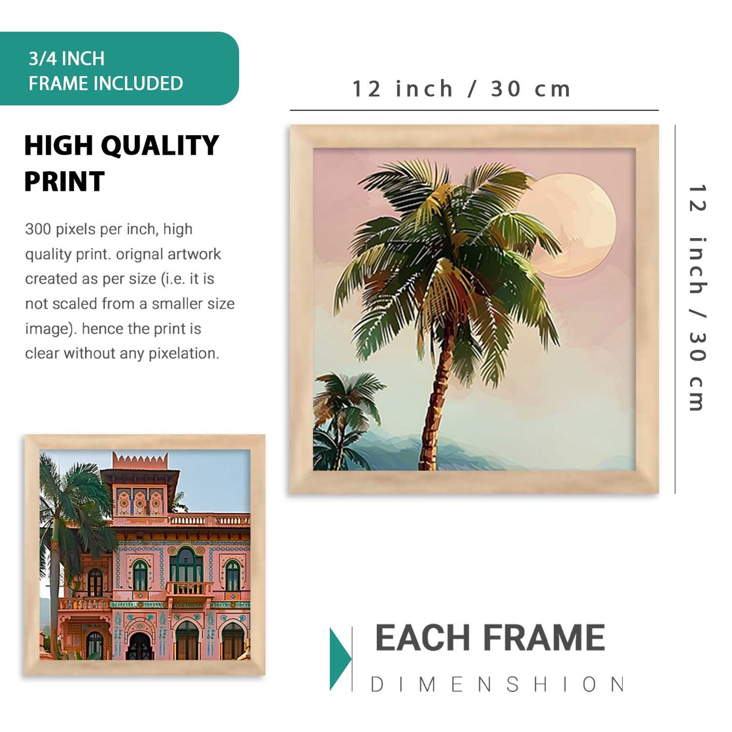 kotart Traditional Big Size Art Wall Painting Home Decoration With Frame For Bed Room Hotel Wall Decor