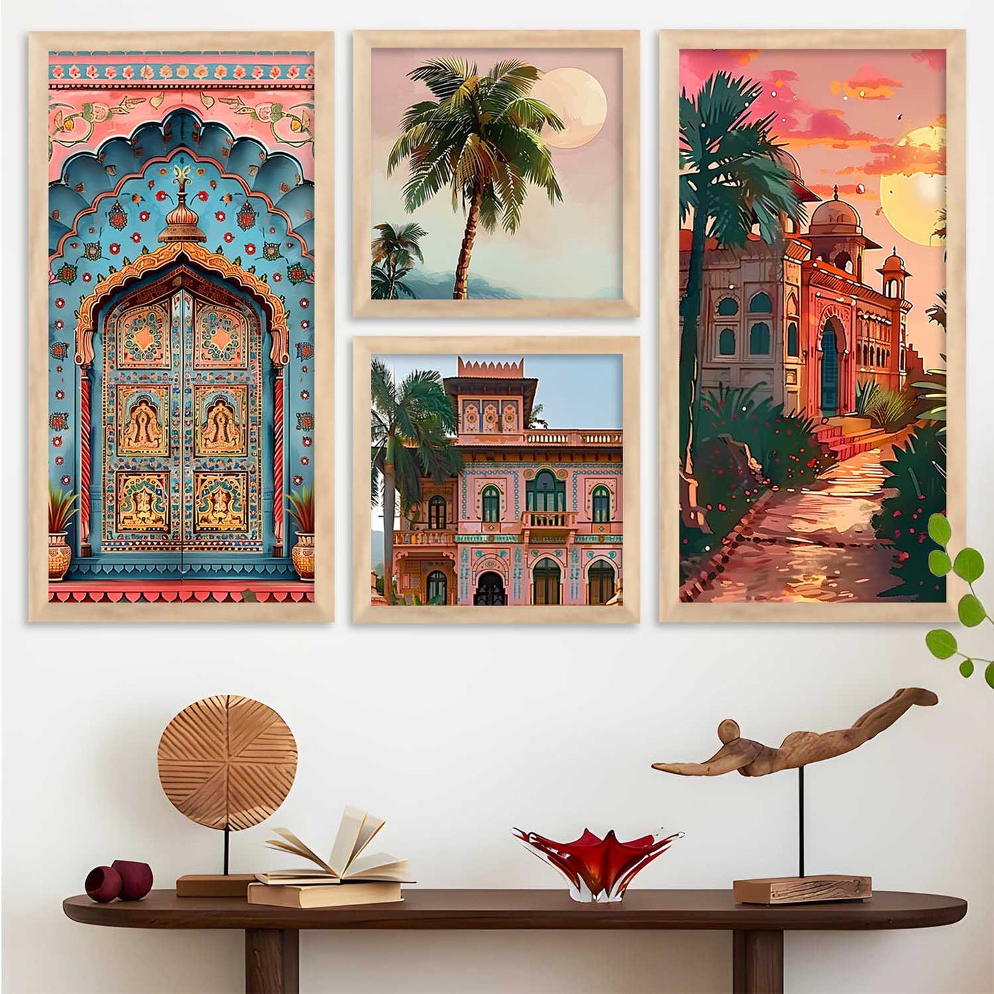 kotart Traditional Big Size Art Wall Painting Home Decoration With Frame For Bed Room Hotel Wall Decor