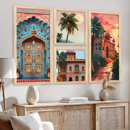 kotart Traditional Big Size Art Wall Painting Home Decoration With Frame For Bed Room Hotel Wall Decor