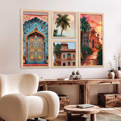 kotart Traditional Big Size Art Wall Painting Home Decoration With Frame For Bed Room Hotel Wall Decor