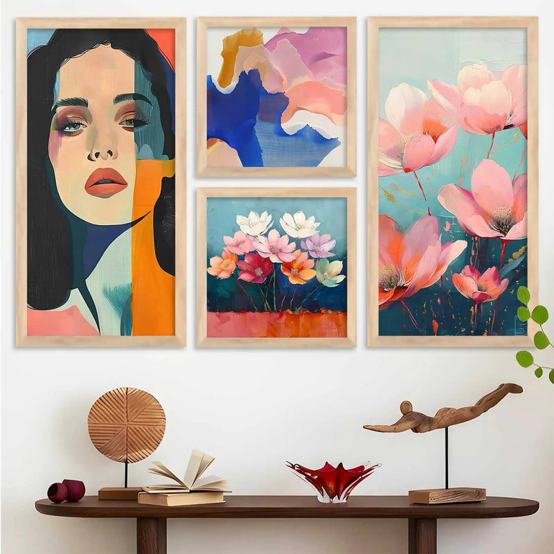 kotart Home Dacor Abstract Painting Decorative Modern Wall Art poster With Frame For Living Room Bed Room Hotel Wall Painting