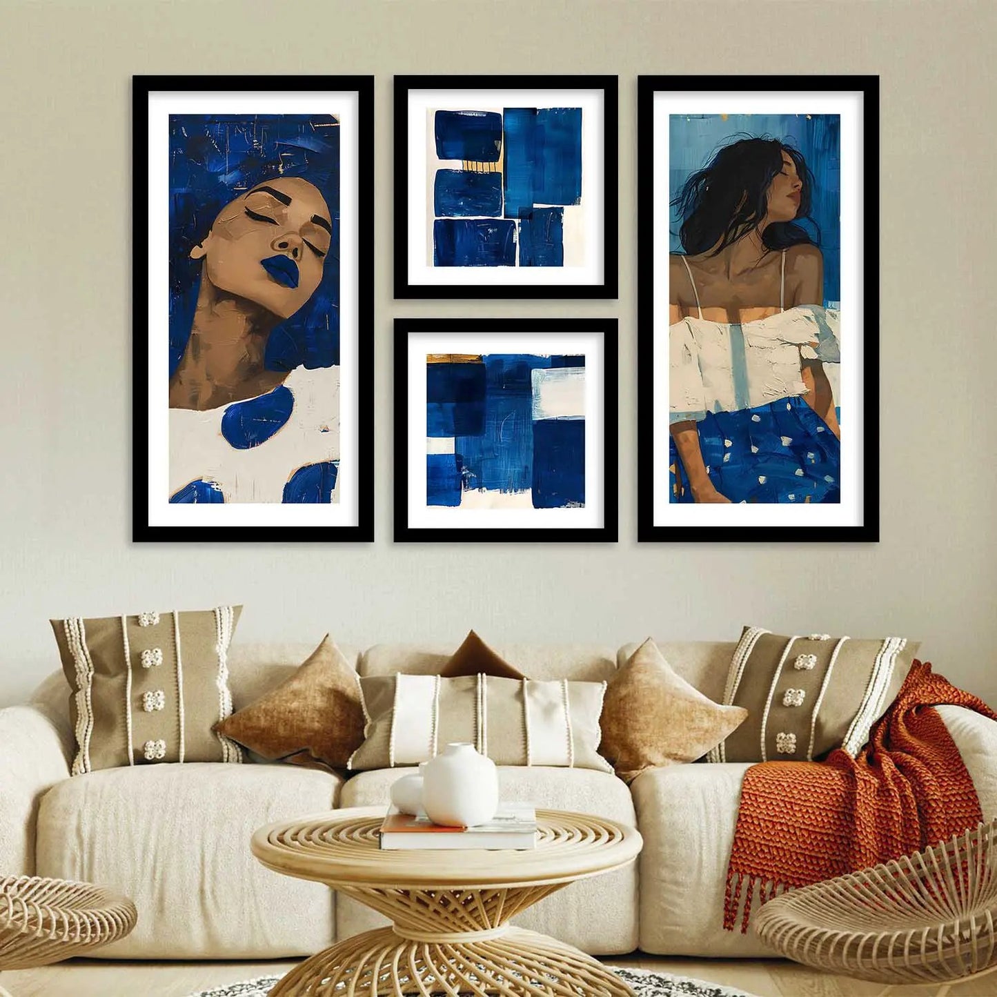 kotart Modern Big Size Art Home Decoration Painting Abstract Paintings With Frame For Living Room Bed Room Hotel Wall Décor
