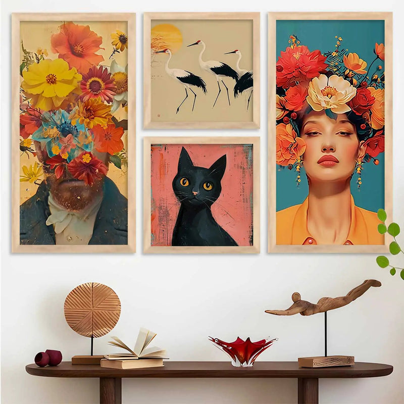 kotart Decorative Modern Wall Art Home Dacor Abstract Painting poster With Frame For Living Room Bed Room Hotel Wall Decor