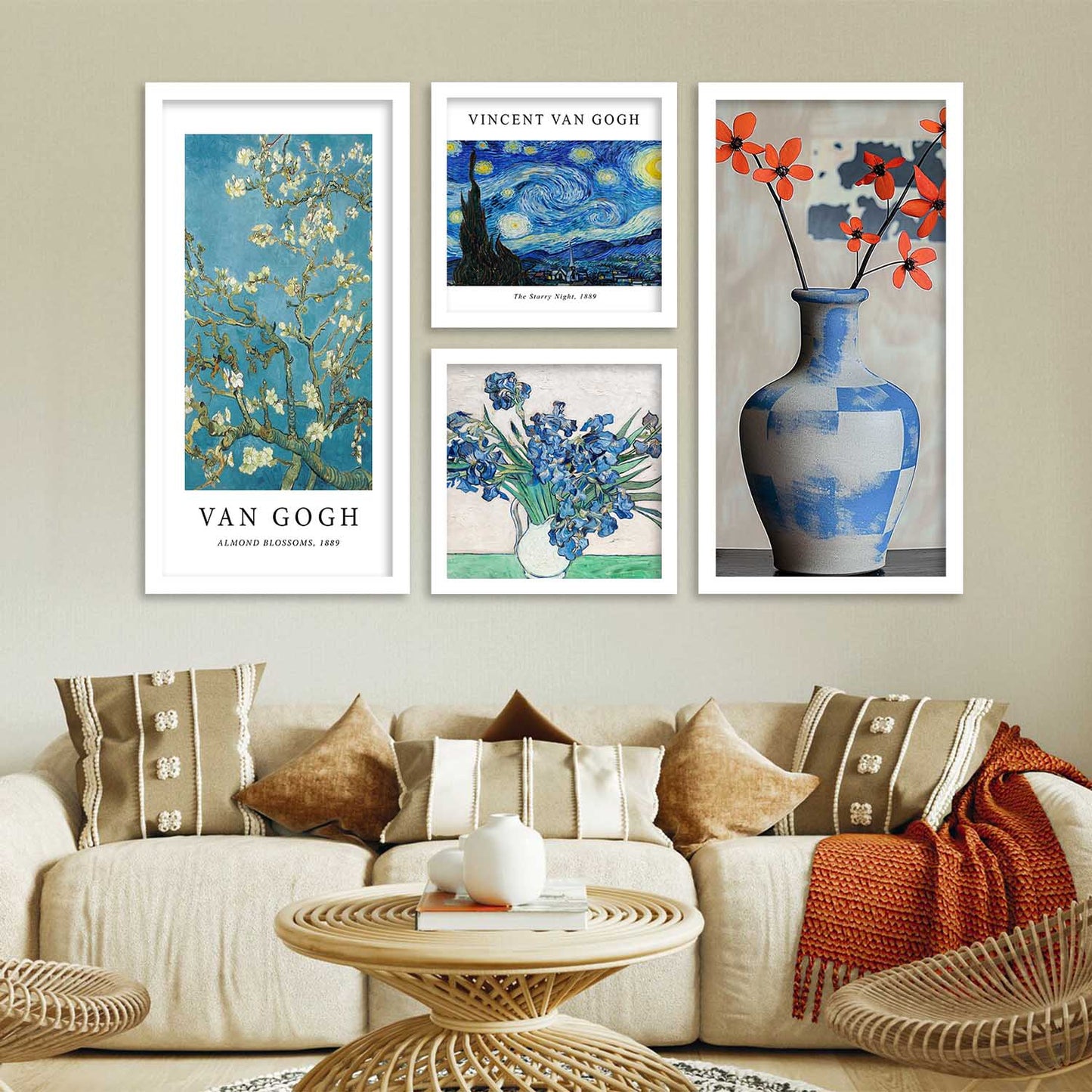 kotart Decorative Modern Big Size Wall Art Home Dacor Abstract Painting poster With Frame For Living Room Bed Room Hotel Wall Decor