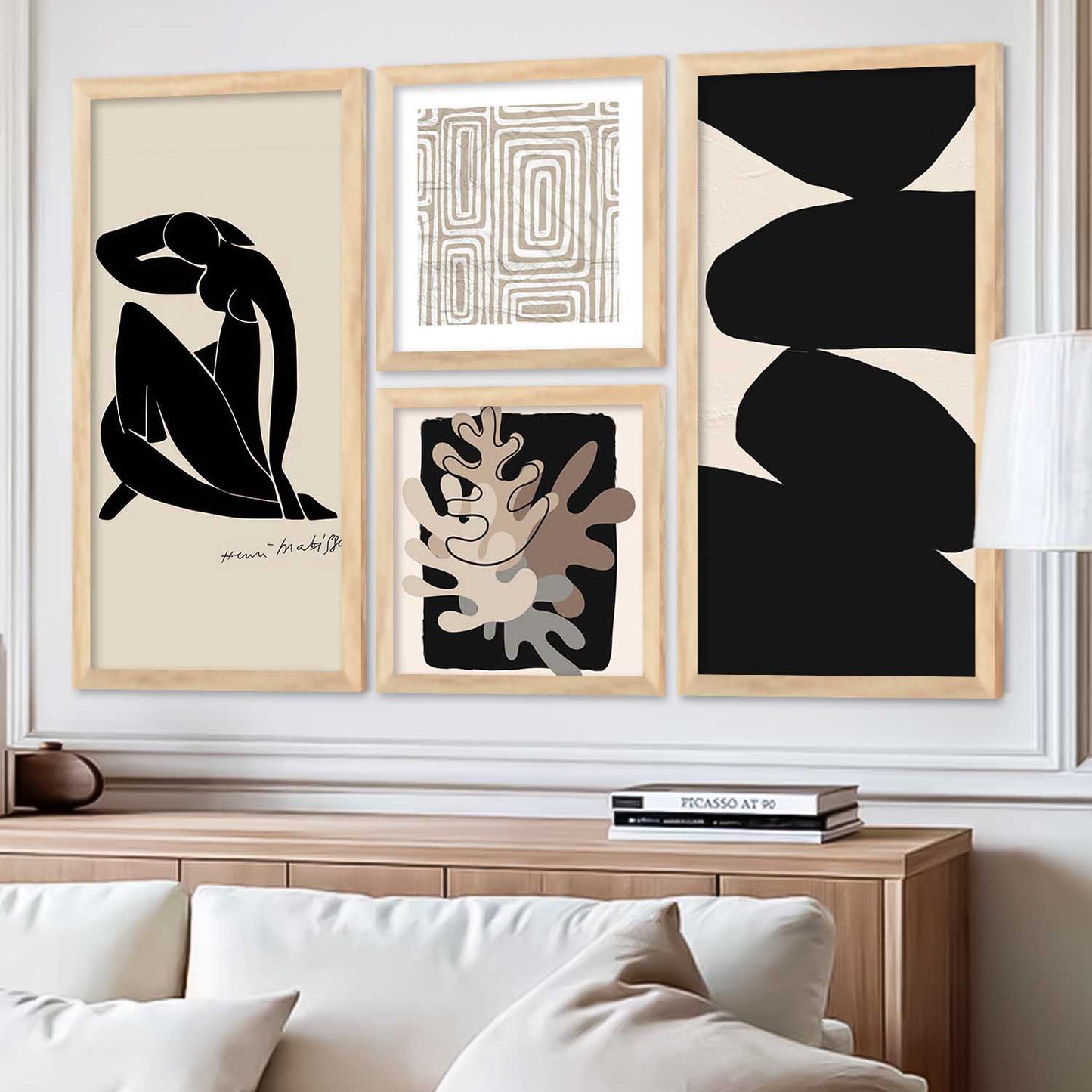 kotart Decorative Modern Big Size Wall Art Home Dacor Abstract Painting poster With Frame For Living Room Bed Room Hotel Wall Decor