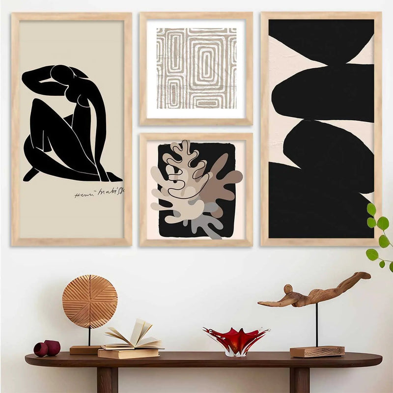 kotart Decorative Modern Big Size Wall Art Home Dacor Abstract Painting poster With Frame For Living Room Bed Room Hotel Wall Decor