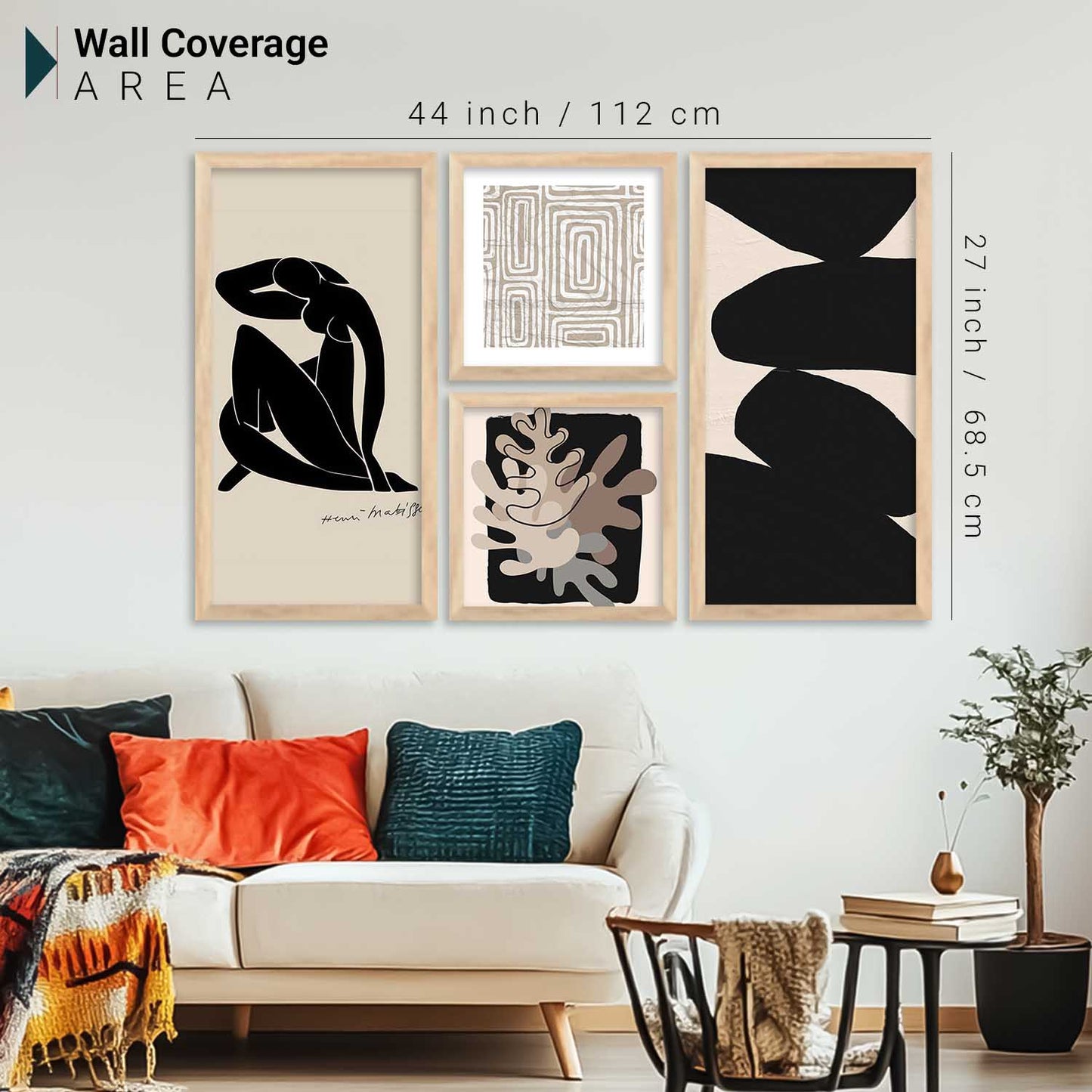 kotart Decorative Modern Big Size Wall Art Home Dacor Abstract Painting poster With Frame For Living Room Bed Room Hotel Wall Decor