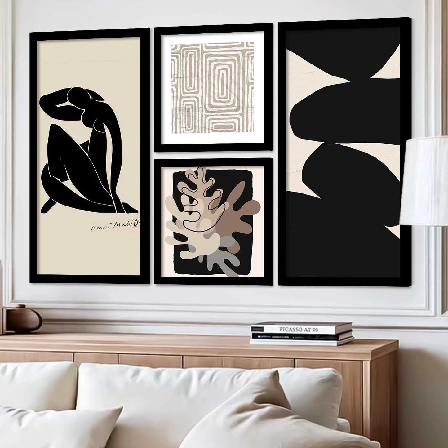 kotart Decorative Modern Big Size Wall Art Home Decor Abstract Painting poster With Frame For Living Room Bed Room Hotel Wall Decor