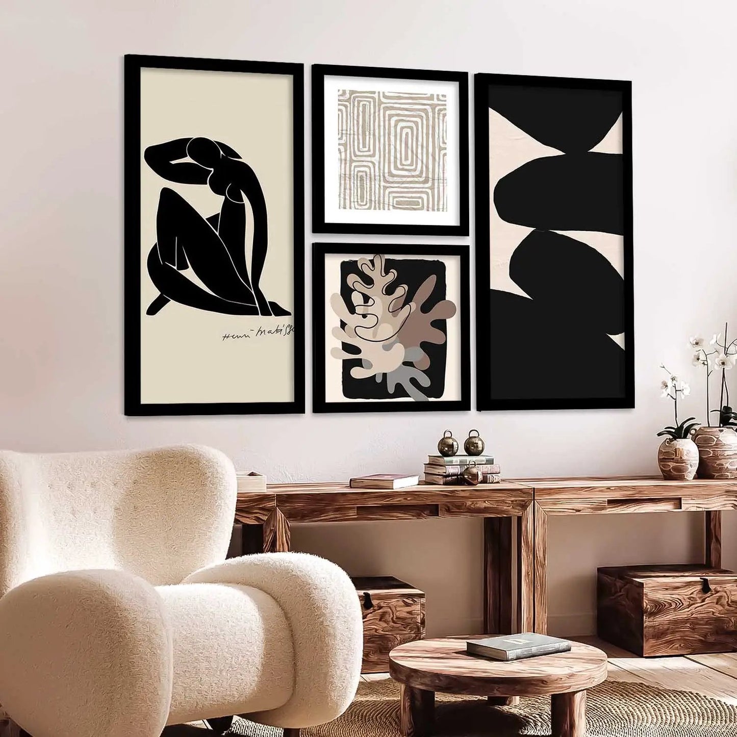 kotart Decorative Modern Big Size Wall Art Home Decor Abstract Painting poster With Frame For Living Room Bed Room Hotel Wall Decor