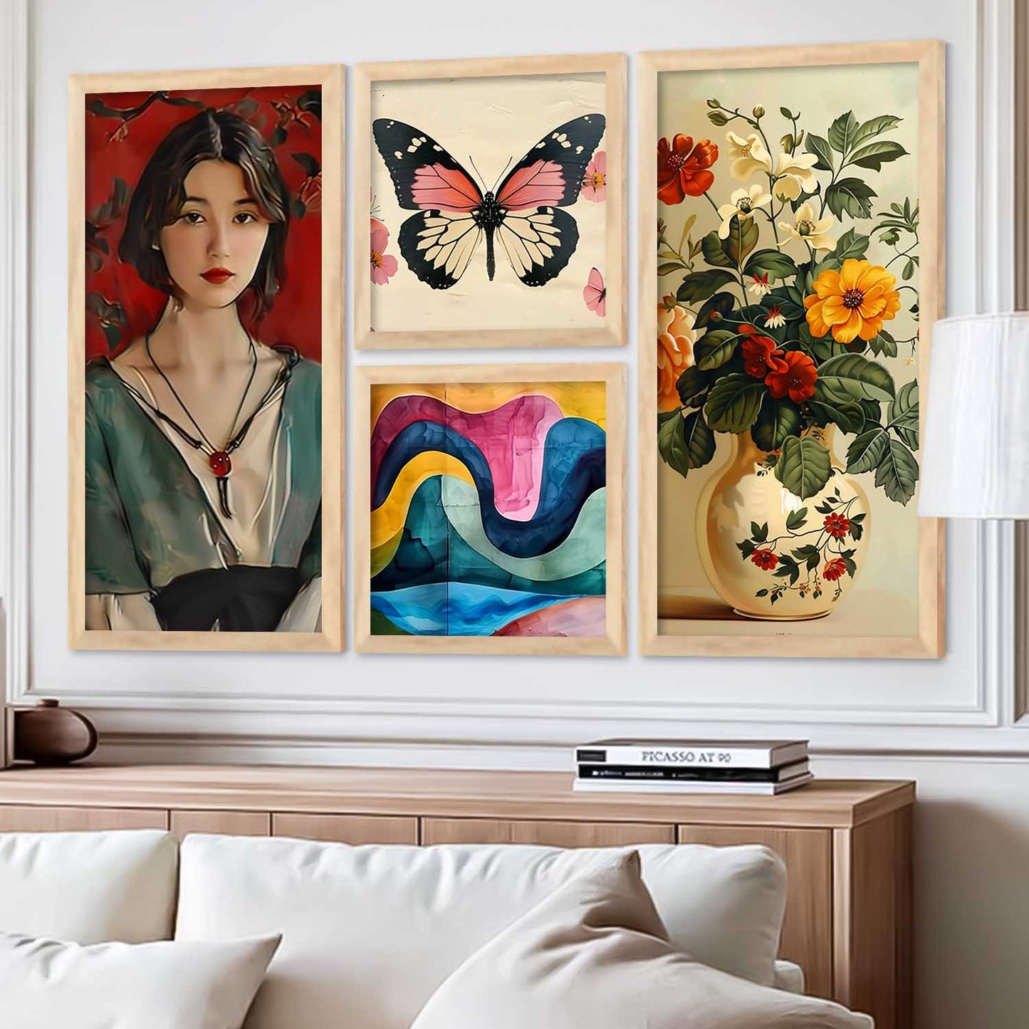 kotart Decorative Modern Wall Art Print With Frame Abstract Paintings For Living Room Bed Room Hotel Wall